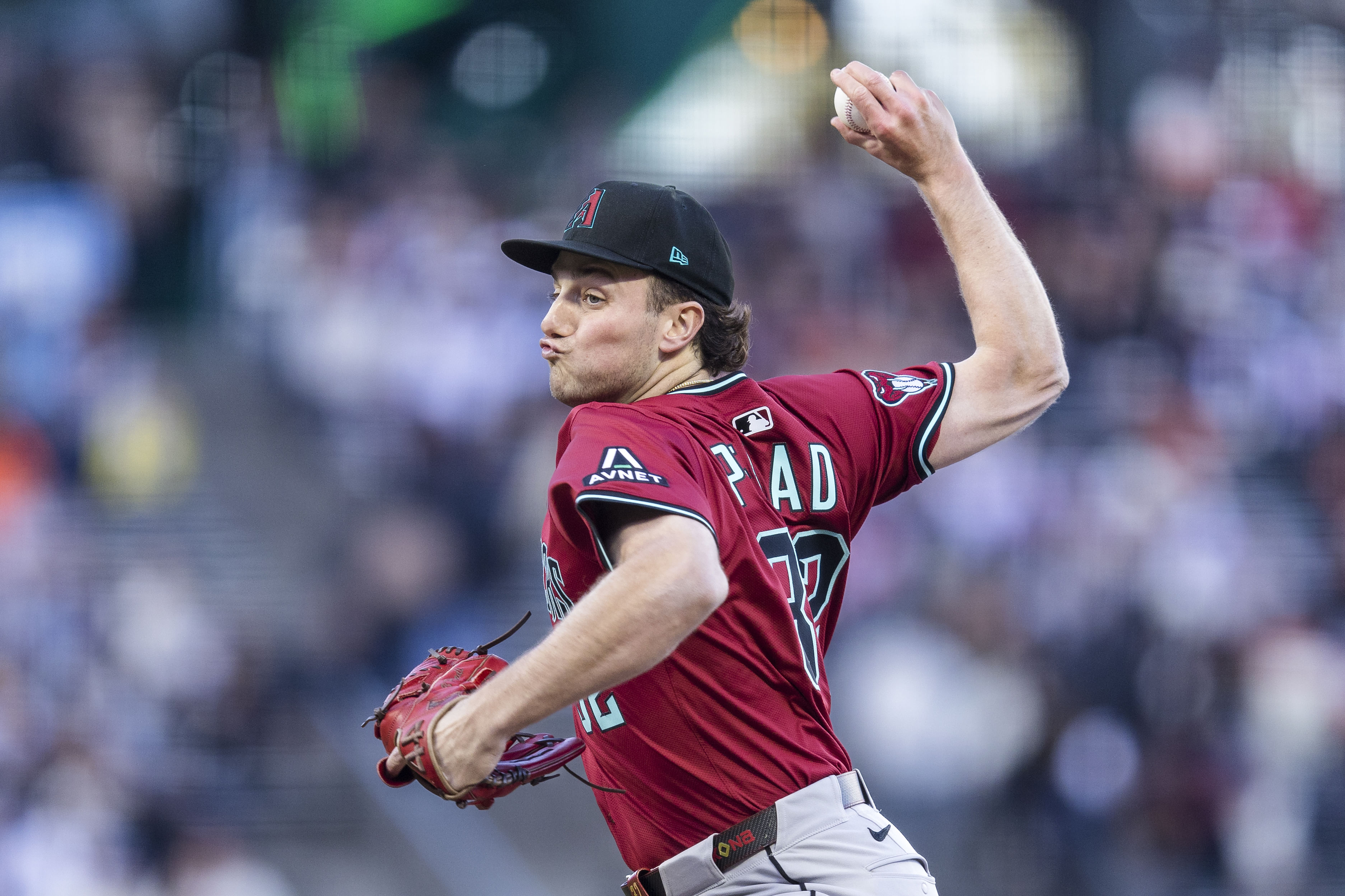 Brandon Pfaadt is on the mound (Imagn)